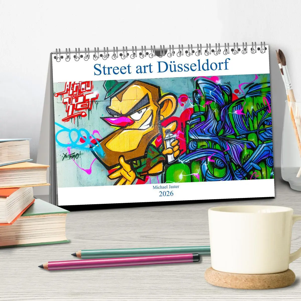 Bild: 9783457691830 | Street art Düsseldorf Michael Jaster (Tischkalender 2026 DIN A5...