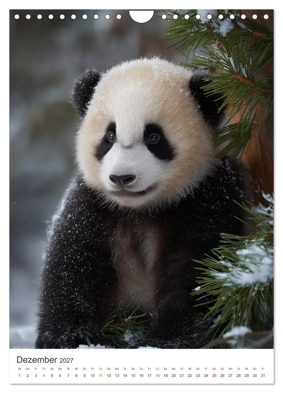 Bild: 9783516781830 | Panda Momente (Wandkalender 2027 DIN A4 hoch), CALVENDO Monatskalender