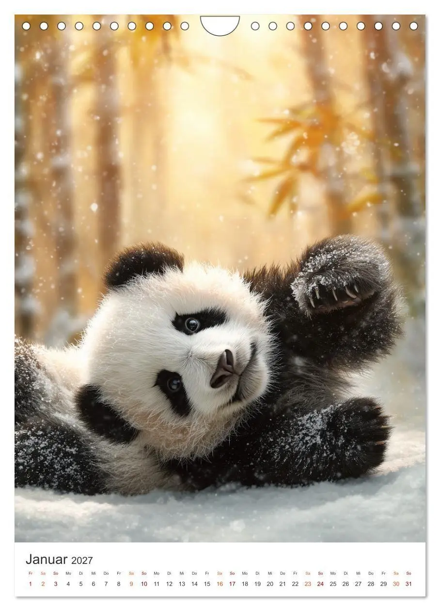 Bild: 9783516781830 | Panda Momente (Wandkalender 2027 DIN A4 hoch), CALVENDO Monatskalender