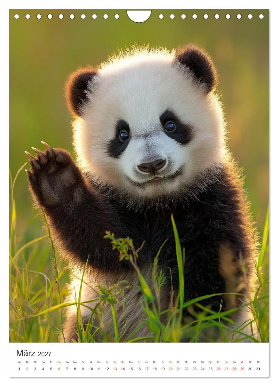 Bild: 9783516781830 | Panda Momente (Wandkalender 2027 DIN A4 hoch), CALVENDO Monatskalender