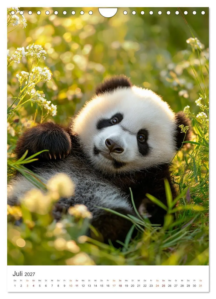 Bild: 9783516781830 | Panda Momente (Wandkalender 2027 DIN A4 hoch), CALVENDO Monatskalender