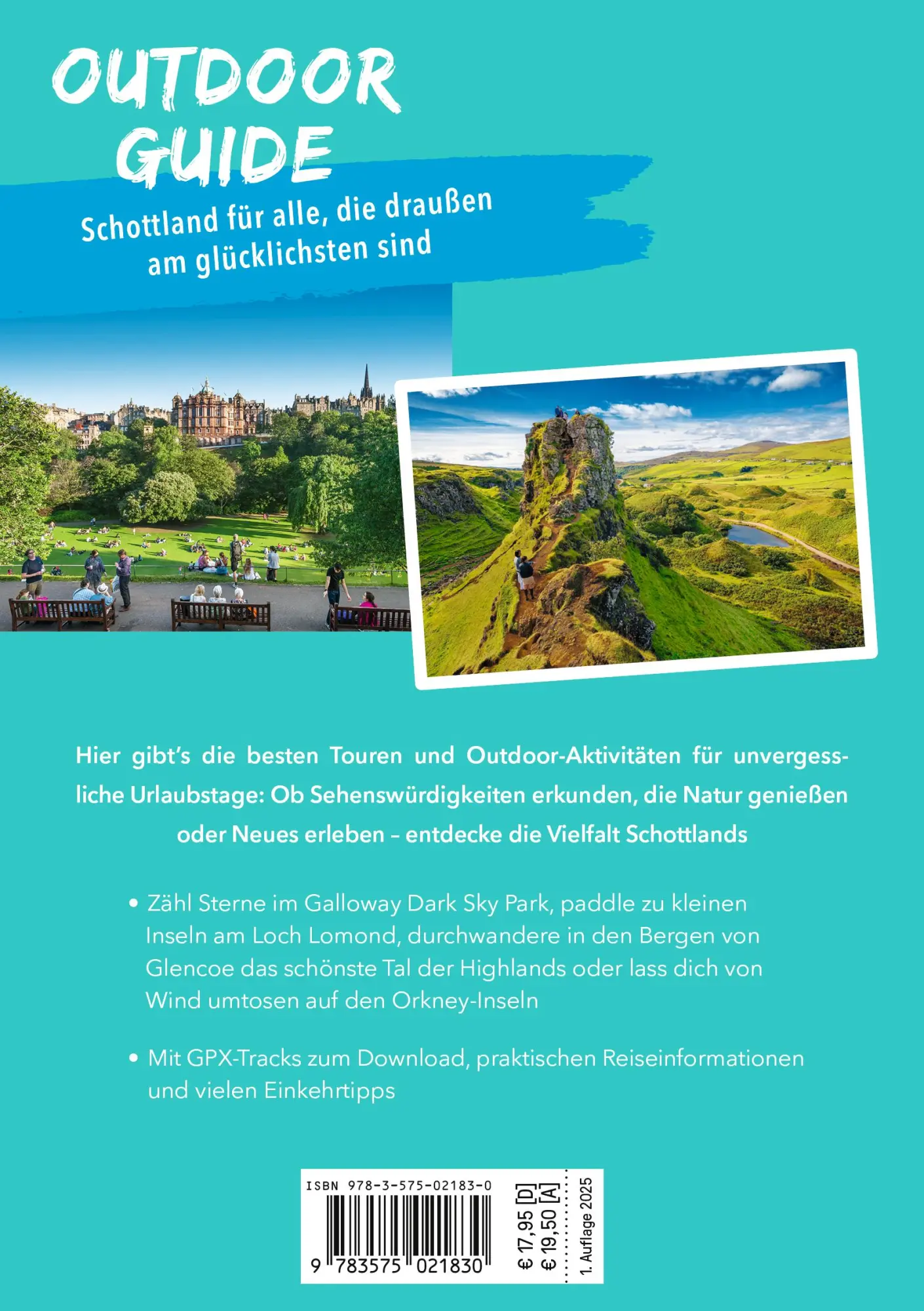 Rückseite: 9783575021830 | MARCO POLO OUTDOOR GUIDE Reiseführer Schottland | Kathi Kamleitner