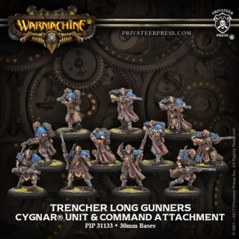 Cover: 875582021930 | Trencher Long Gunners – Cygnar Unit and Command Attachment...