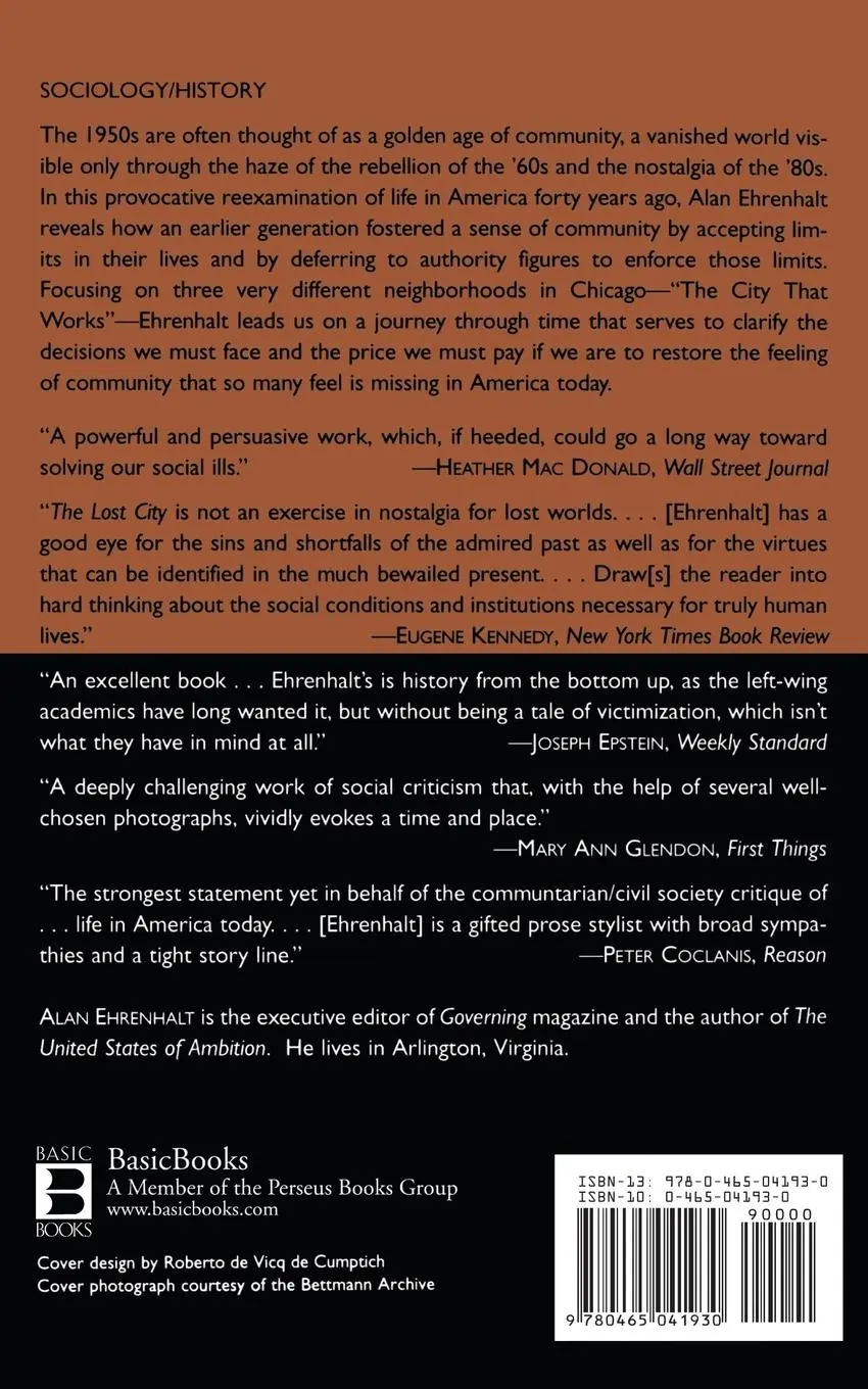 Rückseite: 9780465041930 | The Lost City | The Forgotten Virtues of Community in America | Buch