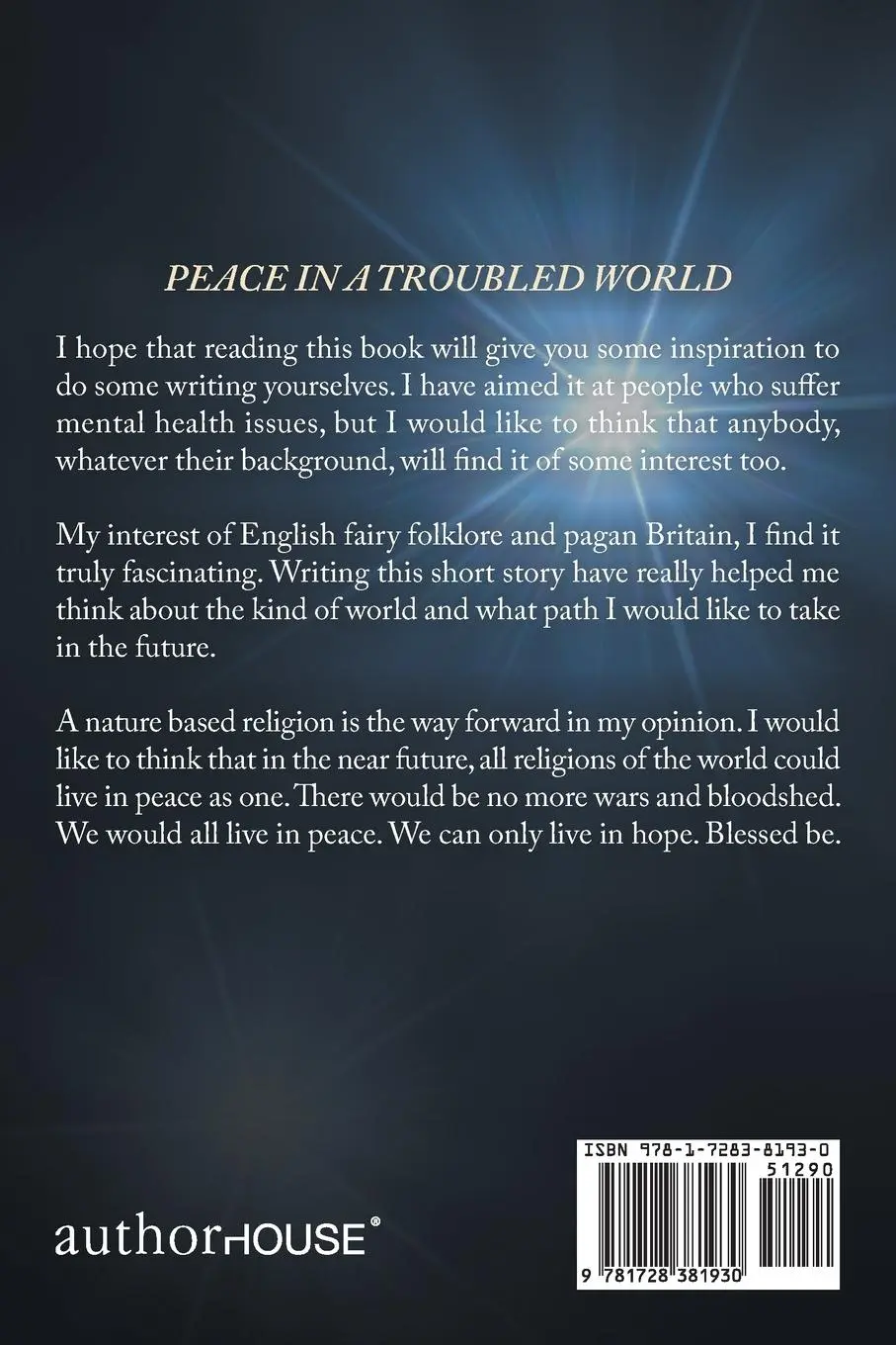 Rückseite: 9781728381930 | Peace in a Troubled World | A Fairy Tale | Steven Leslie Golding