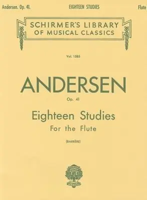 Cover: 9780793552030 | C. J. Andersen: Eighteen Studies for the Flute, Op. 41 | Barrere