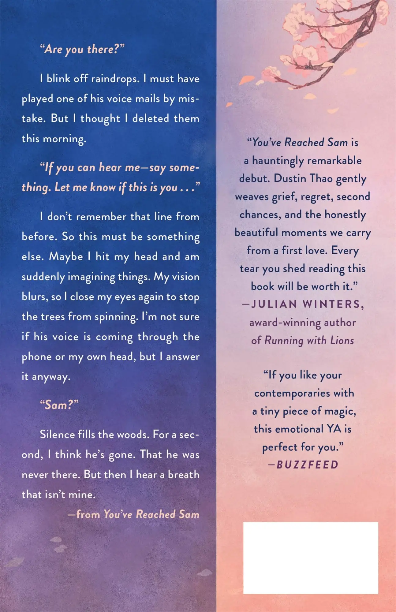 Rückseite: 9781250762030 | You've Reached Sam | Dustin Thao | Buch | Englisch | 2021