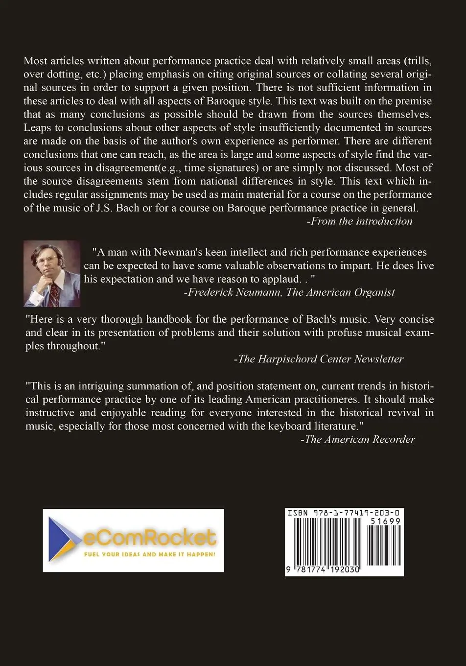 Rückseite: 9781774192030 | Bach and Baroque | Anthony Newman | Taschenbuch | Englisch | 2023