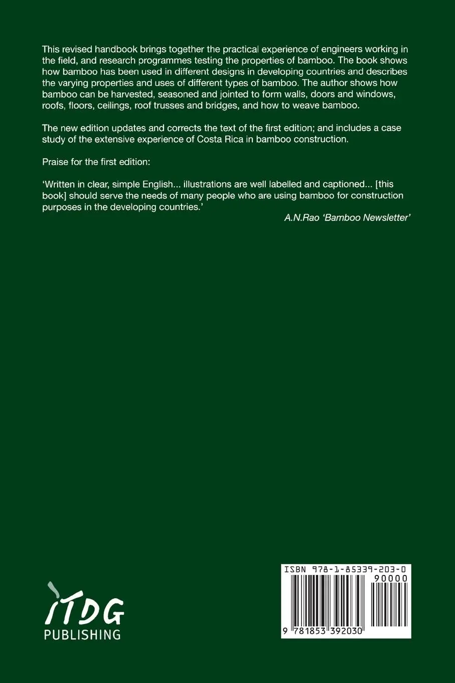 Rückseite: 9781853392030 | Building with Bamboo | A Handbook | Jules Janssen | Taschenbuch | 1995