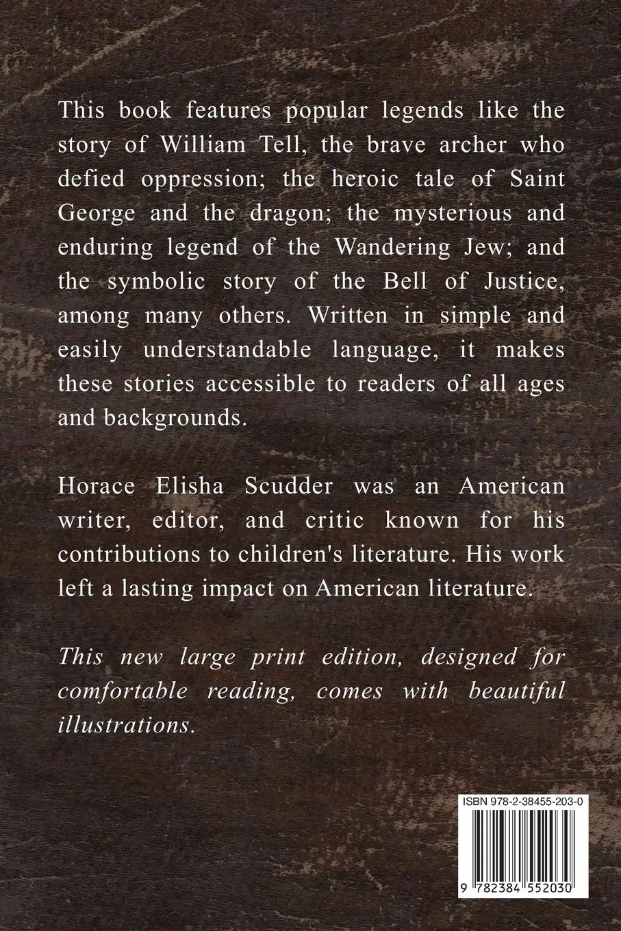 Rückseite: 9782384552030 | The Book of Legends | Horace E. Scudder | Taschenbuch | Englisch