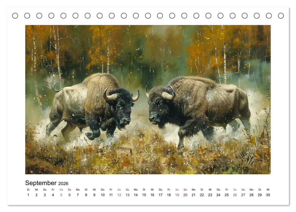 Bild: 9783457262030 | Wilde Rinder (Tischkalender 2026 DIN A5 quer), CALVENDO Monatskalender