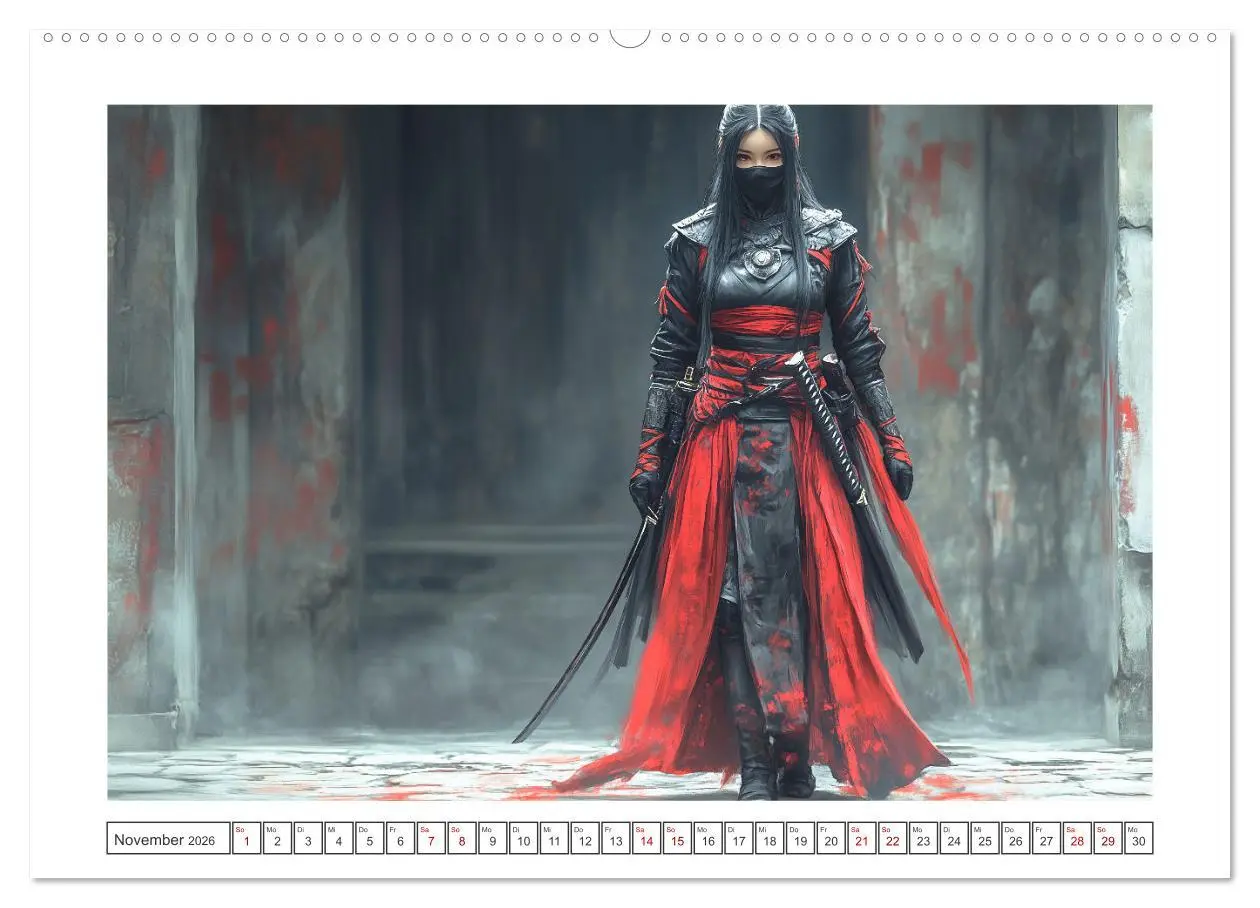 Bild: 9783457332030 | Mein Samurai (Wandkalender 2026 DIN A2 quer), CALVENDO Monatskalender
