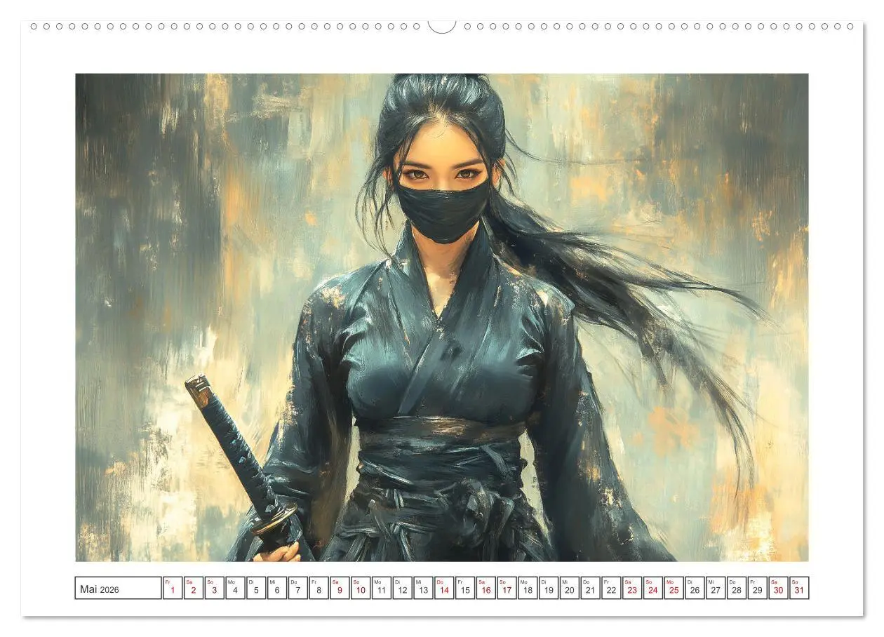 Bild: 9783457332030 | Mein Samurai (Wandkalender 2026 DIN A2 quer), CALVENDO Monatskalender