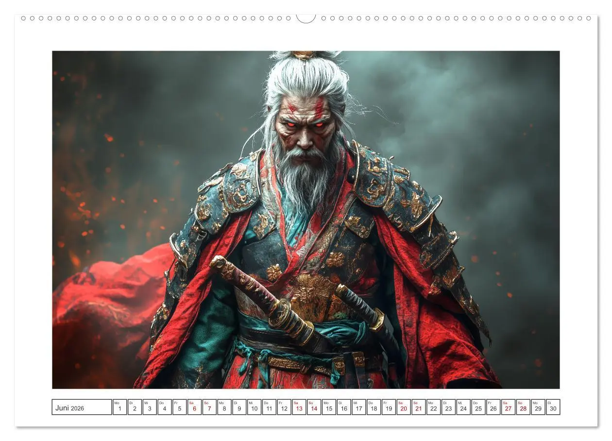 Bild: 9783457332030 | Mein Samurai (Wandkalender 2026 DIN A2 quer), CALVENDO Monatskalender