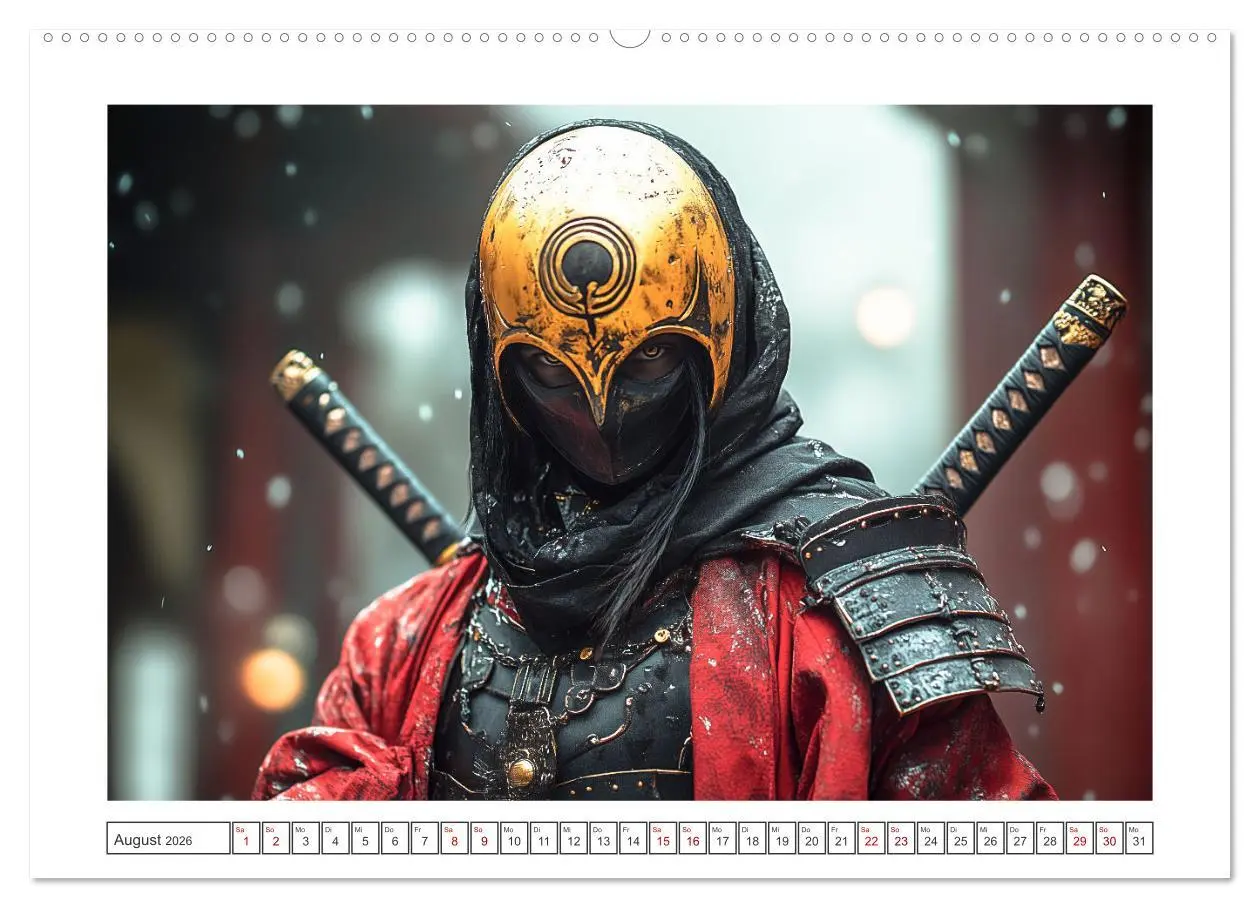 Bild: 9783457332030 | Mein Samurai (Wandkalender 2026 DIN A2 quer), CALVENDO Monatskalender