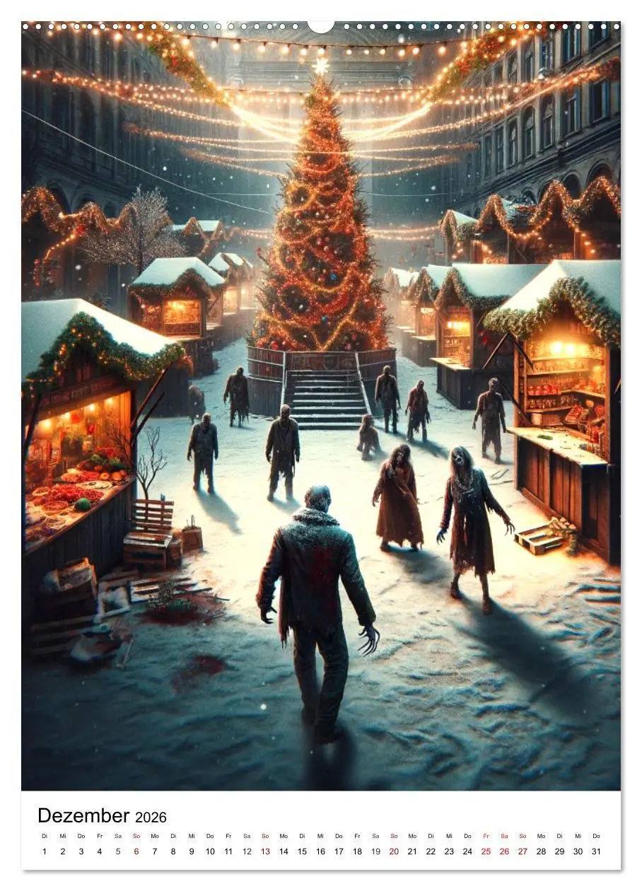 Bild: 9783516282030 | Zombies Zeitgeist - KI generierte Momente der Untoten (Wandkalender...