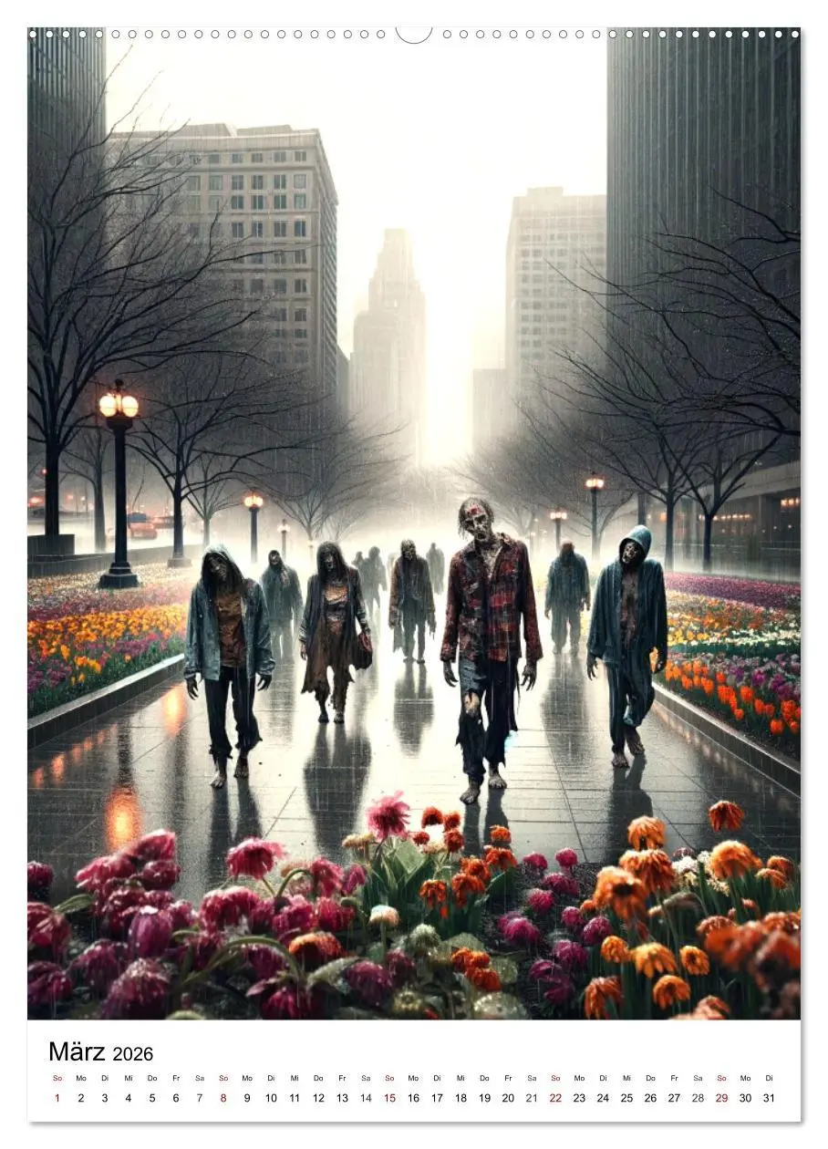 Bild: 9783516282030 | Zombies Zeitgeist - KI generierte Momente der Untoten (Wandkalender...
