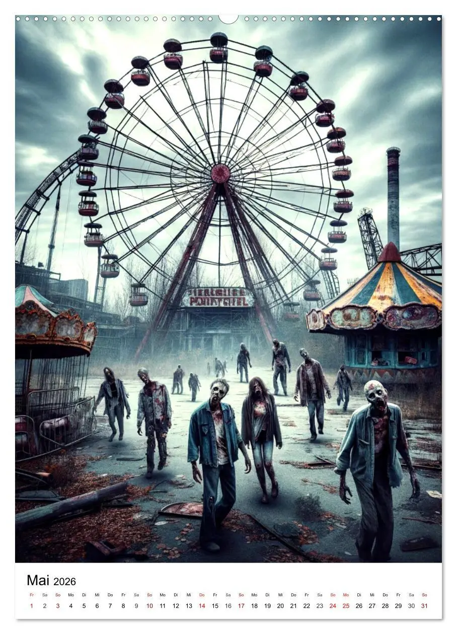 Bild: 9783516282030 | Zombies Zeitgeist - KI generierte Momente der Untoten (Wandkalender...