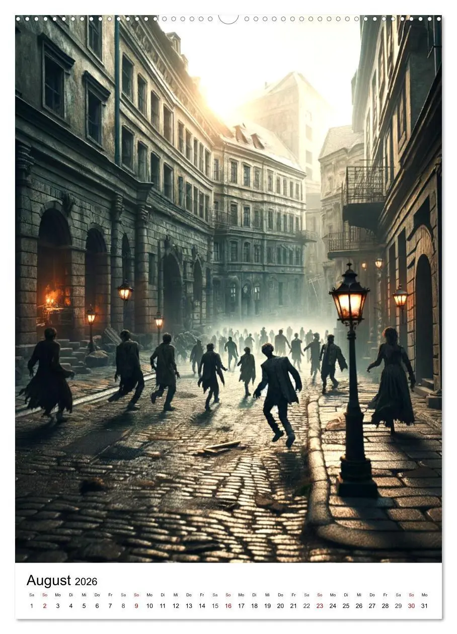 Bild: 9783516282030 | Zombies Zeitgeist - KI generierte Momente der Untoten (Wandkalender...