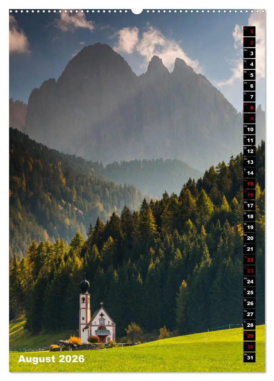 Bild: 9783516422030 | Dolomiten. Italien (Wandkalender 2026 DIN A2 hoch), CALVENDO...