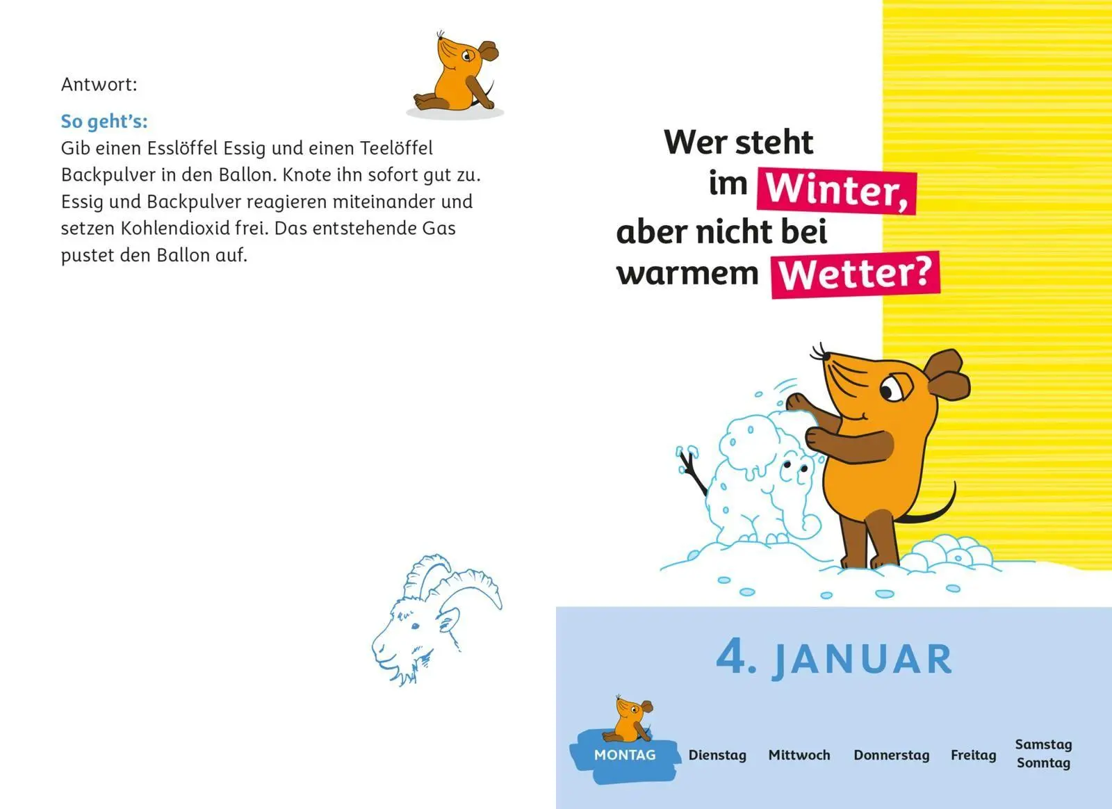 Bild: 9783830322030 | Frag doch mal ... die Maus: Tageskalender 2027 - Mein Kalender für...