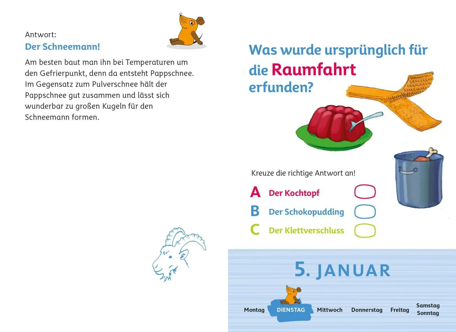 Bild: 9783830322030 | Frag doch mal ... die Maus: Tageskalender 2027 - Mein Kalender für...