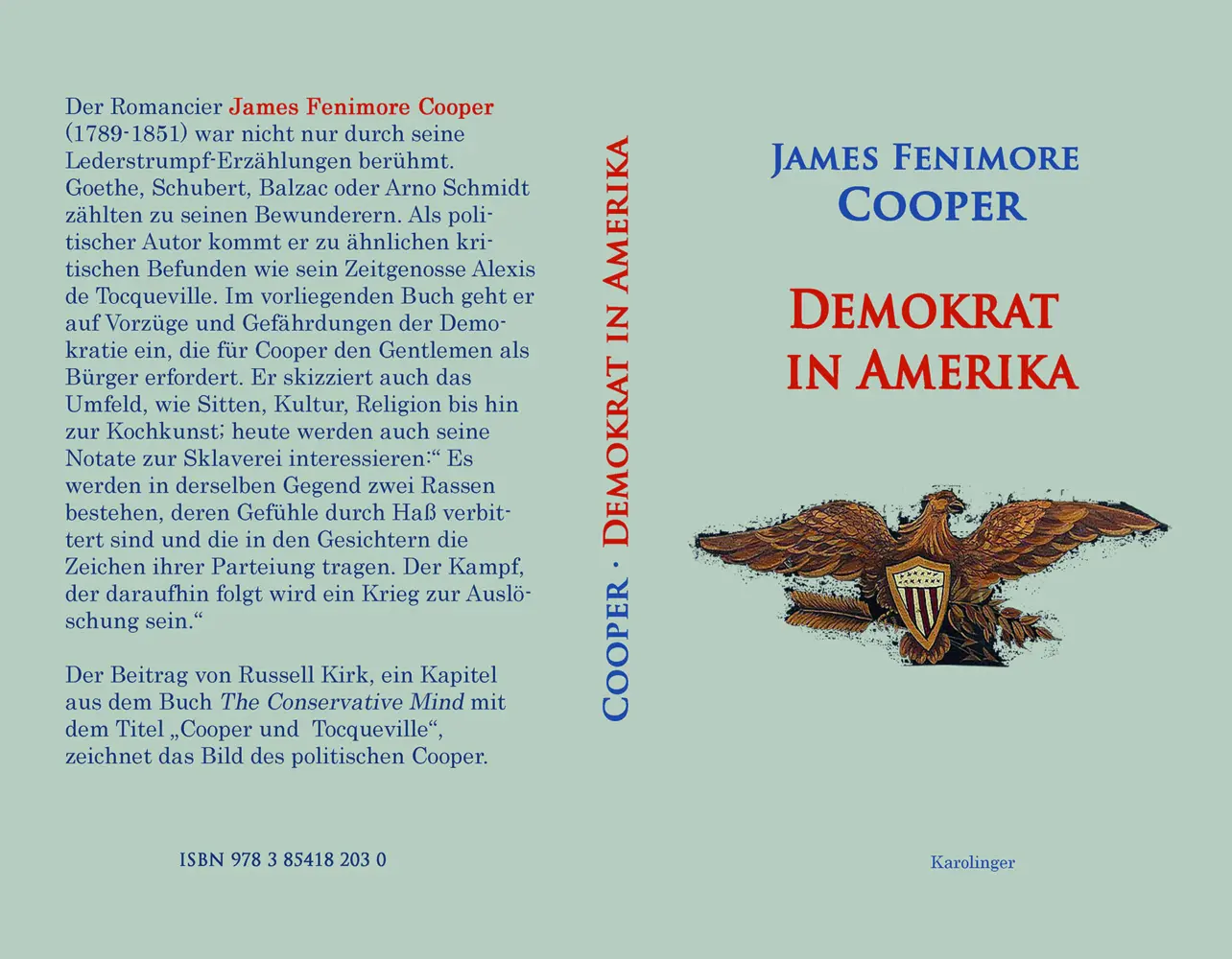 Cover: 9783854182030 | Demokrat in Amerika | James Fenimore Cooper | Taschenbuch | Deutsch