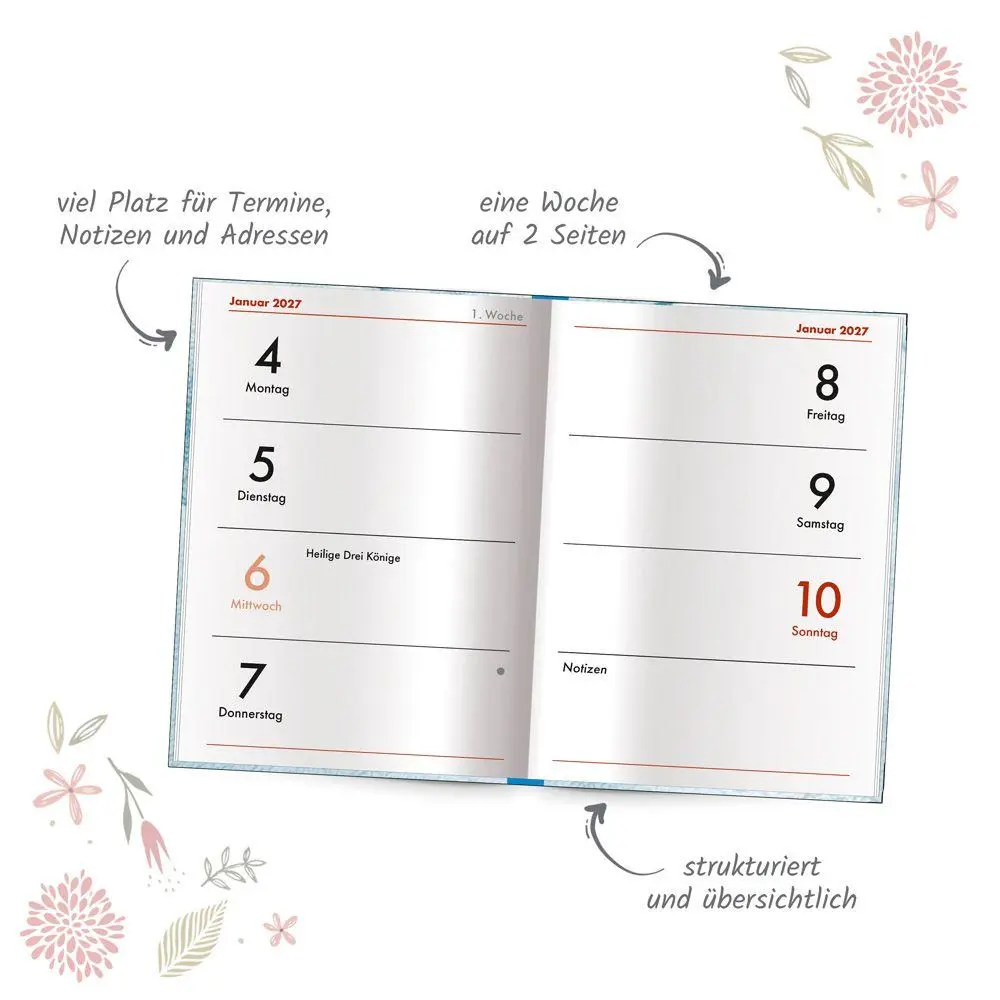 Bild: 4251901512130 | TRÖTSCH - Taschenkalender A7 Katze 2027 | Mini-Terminkalender | KG