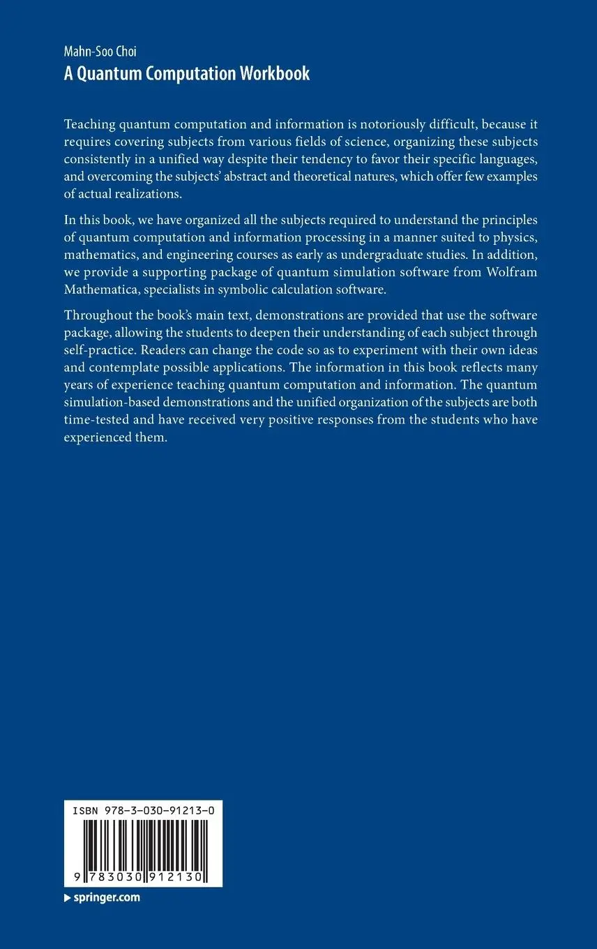 Rückseite: 9783030912130 | A Quantum Computation Workbook | Mahn-Soo Choi | Buch | X | Englisch