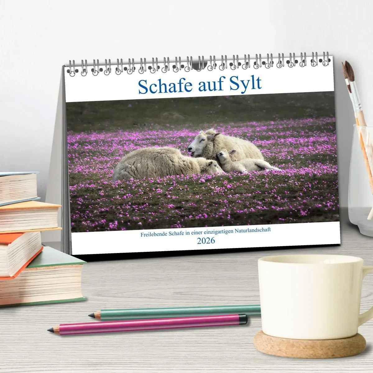 Bild: 9783457632130 | Schafe auf Sylt (Tischkalender 2026 DIN A5 quer), CALVENDO...