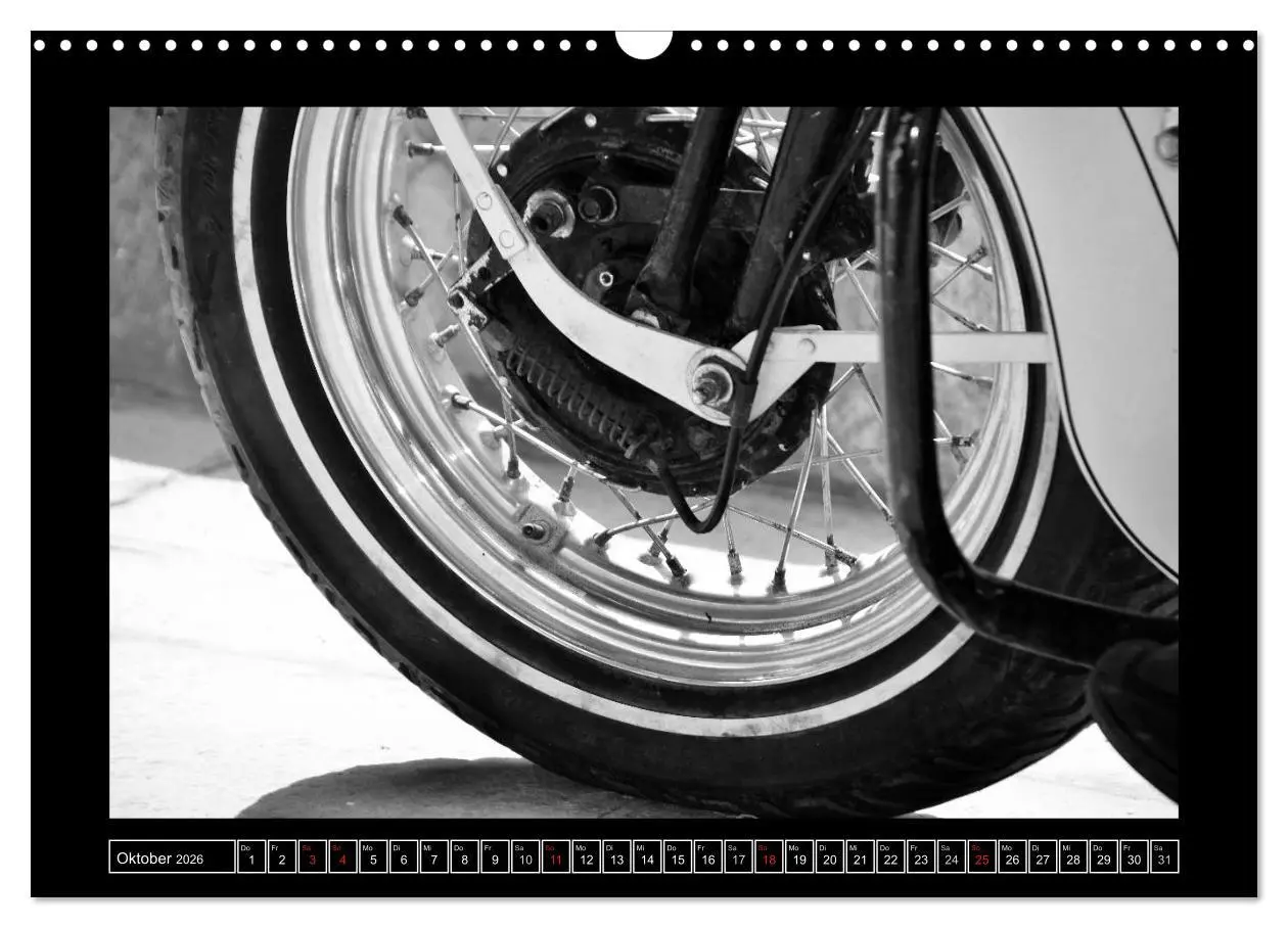 Bild: 9783457872130 | Harley Davidson WLA 750 in Schwarzweiss (Wandkalender 2026 DIN A3...