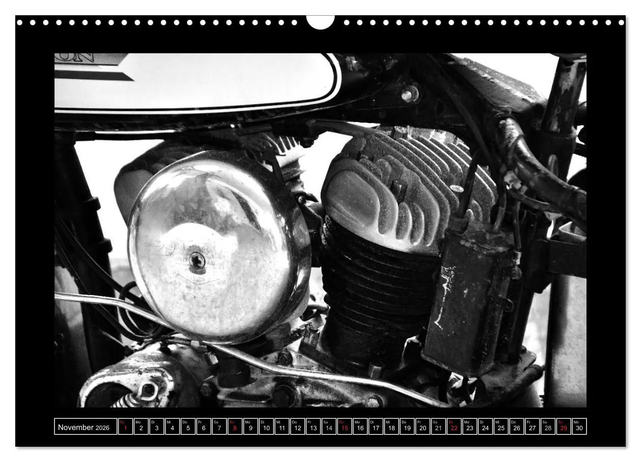 Bild: 9783457872130 | Harley Davidson WLA 750 in Schwarzweiss (Wandkalender 2026 DIN A3...