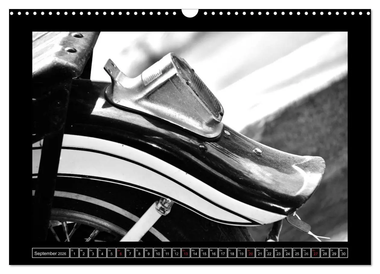 Bild: 9783457872130 | Harley Davidson WLA 750 in Schwarzweiss (Wandkalender 2026 DIN A3...