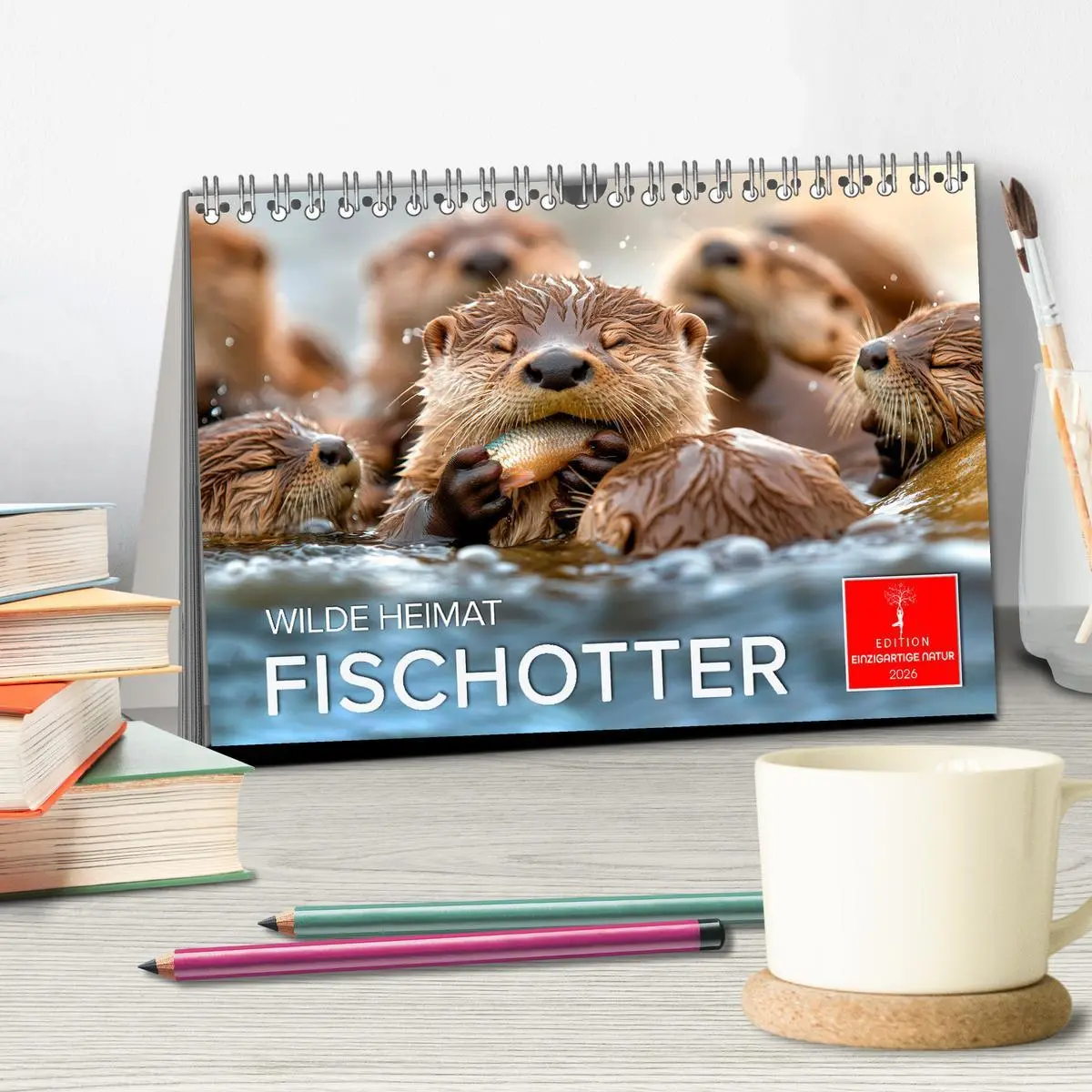 Bild: 9783457312230 | Wilde Heimat - Fischotter (Tischkalender 2026 DIN A5 quer),...