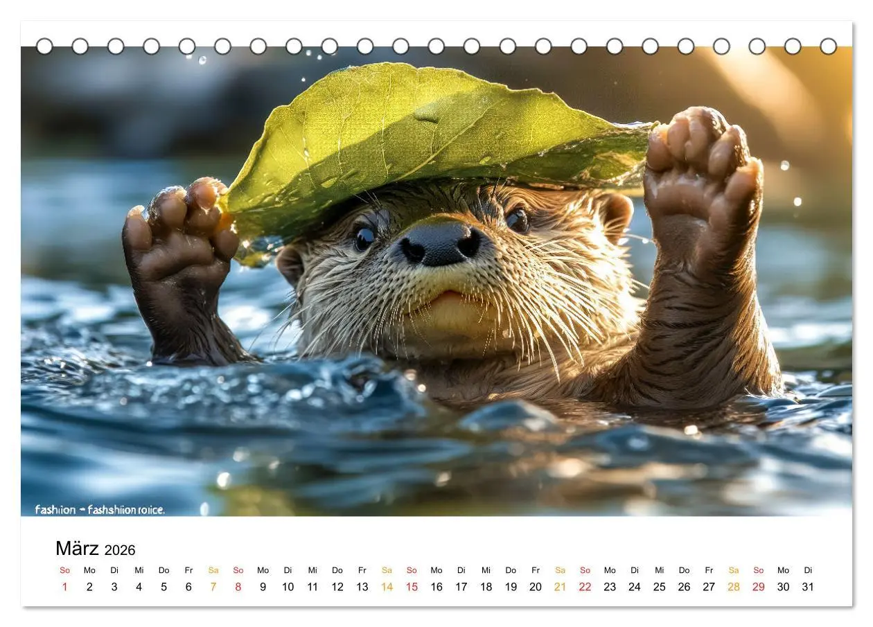 Bild: 9783457312230 | Wilde Heimat - Fischotter (Tischkalender 2026 DIN A5 quer),...