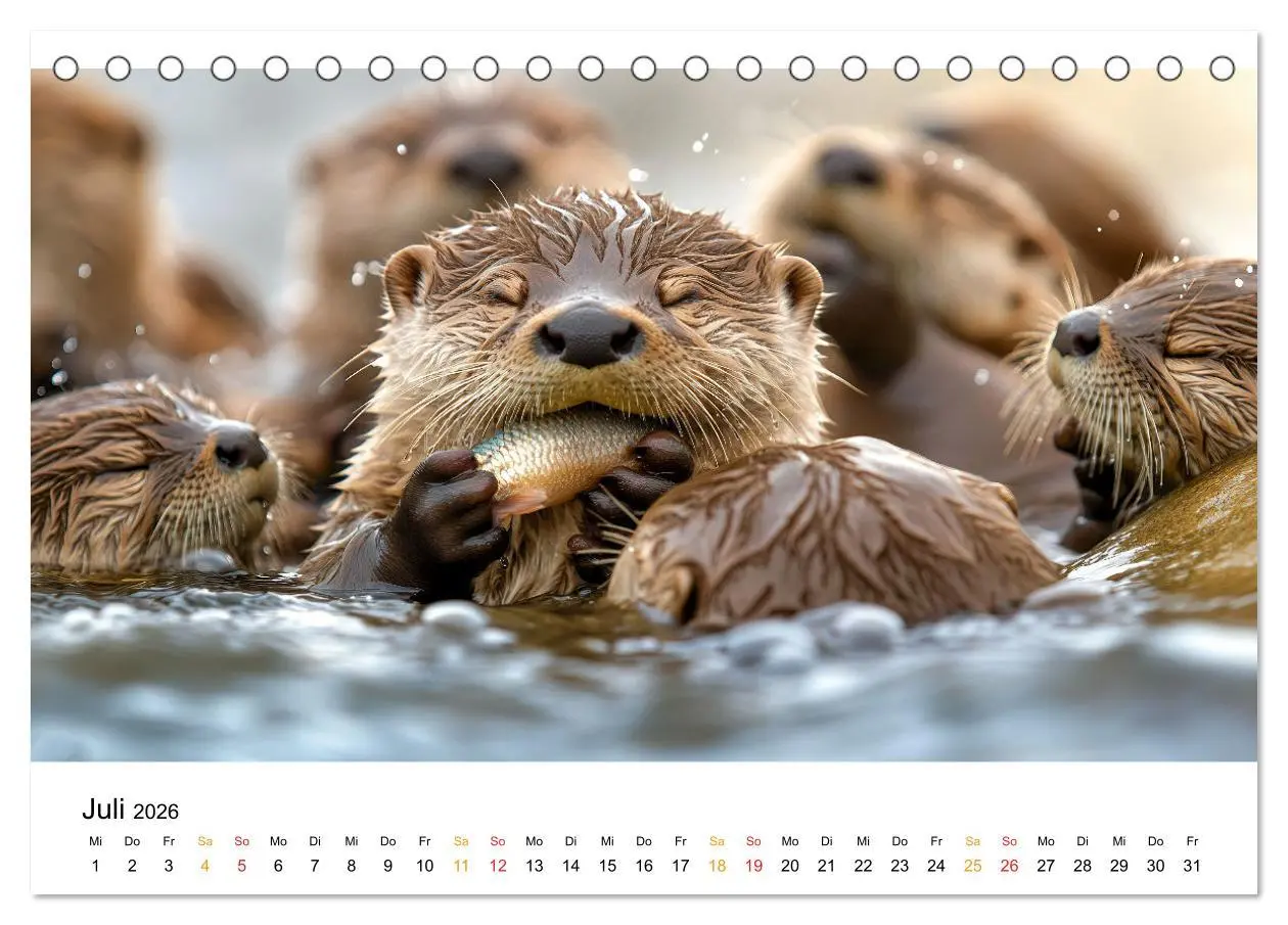 Bild: 9783457312230 | Wilde Heimat - Fischotter (Tischkalender 2026 DIN A5 quer),...