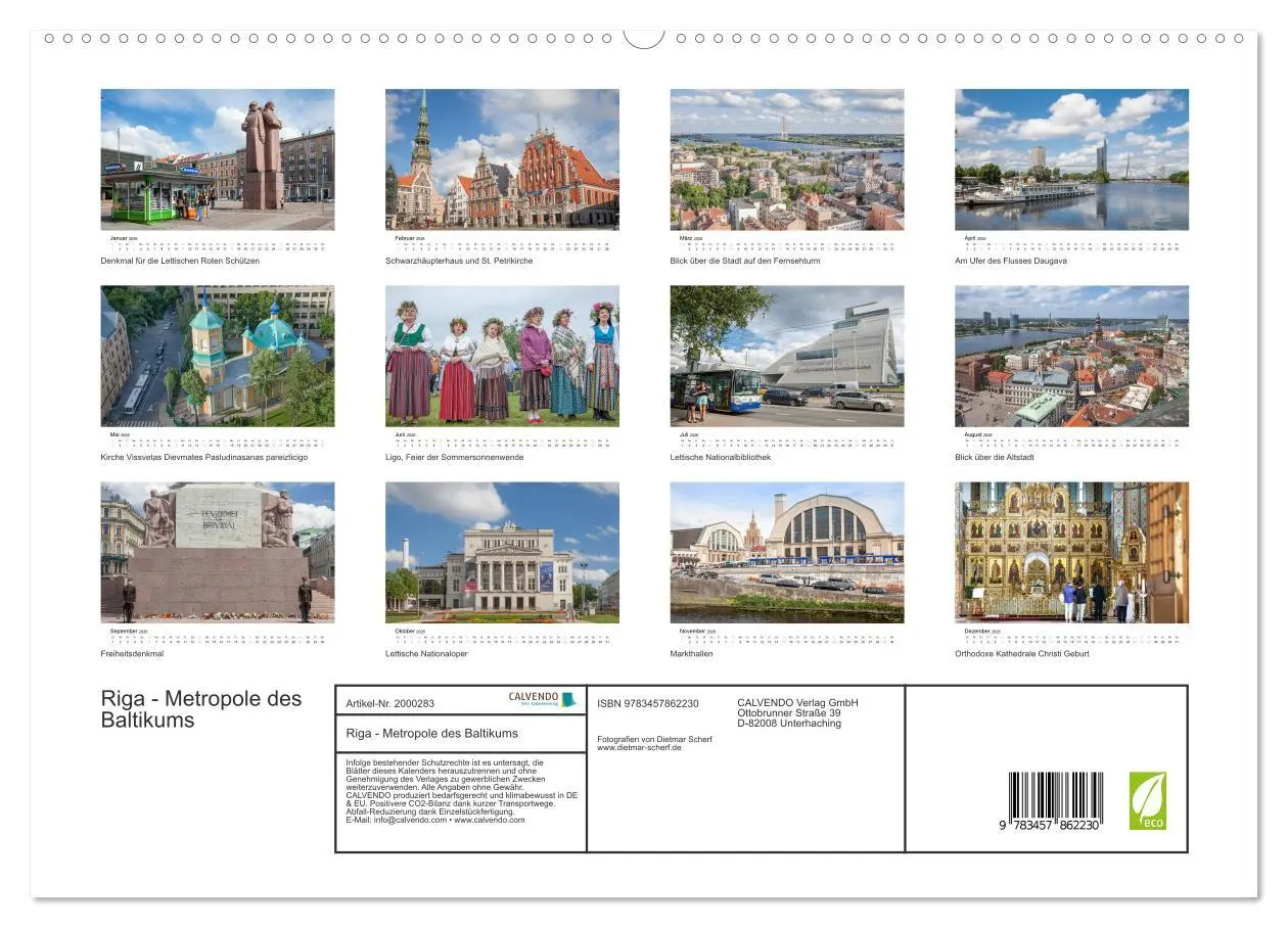 Bild: 9783457862230 | Riga - Metropole des Baltikums (hochwertiger Premium Wandkalender...