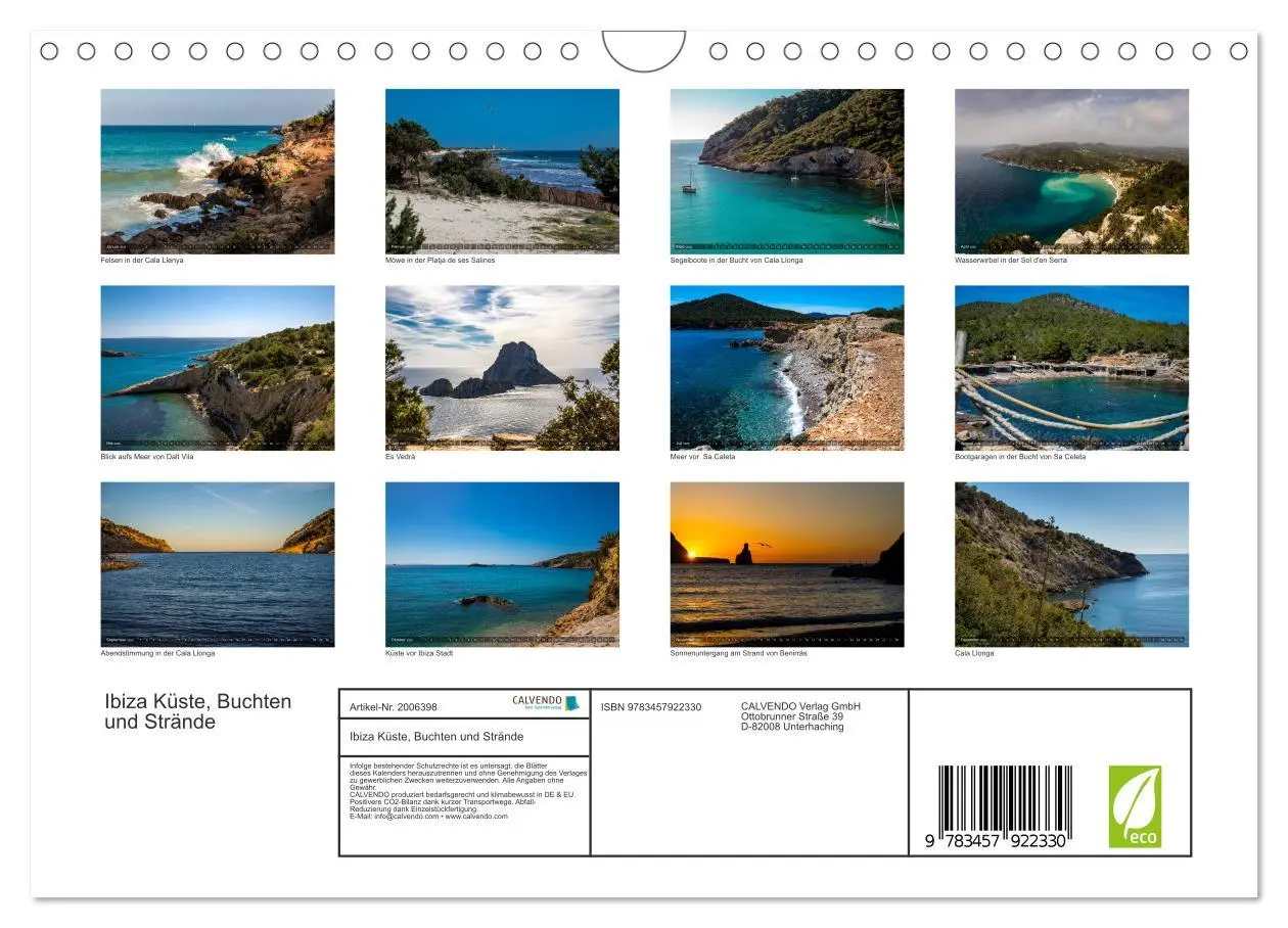 Bild: 9783457922330 | Ibiza Küste, Buchten und Strände (Wandkalender 2026 DIN A4 quer),...