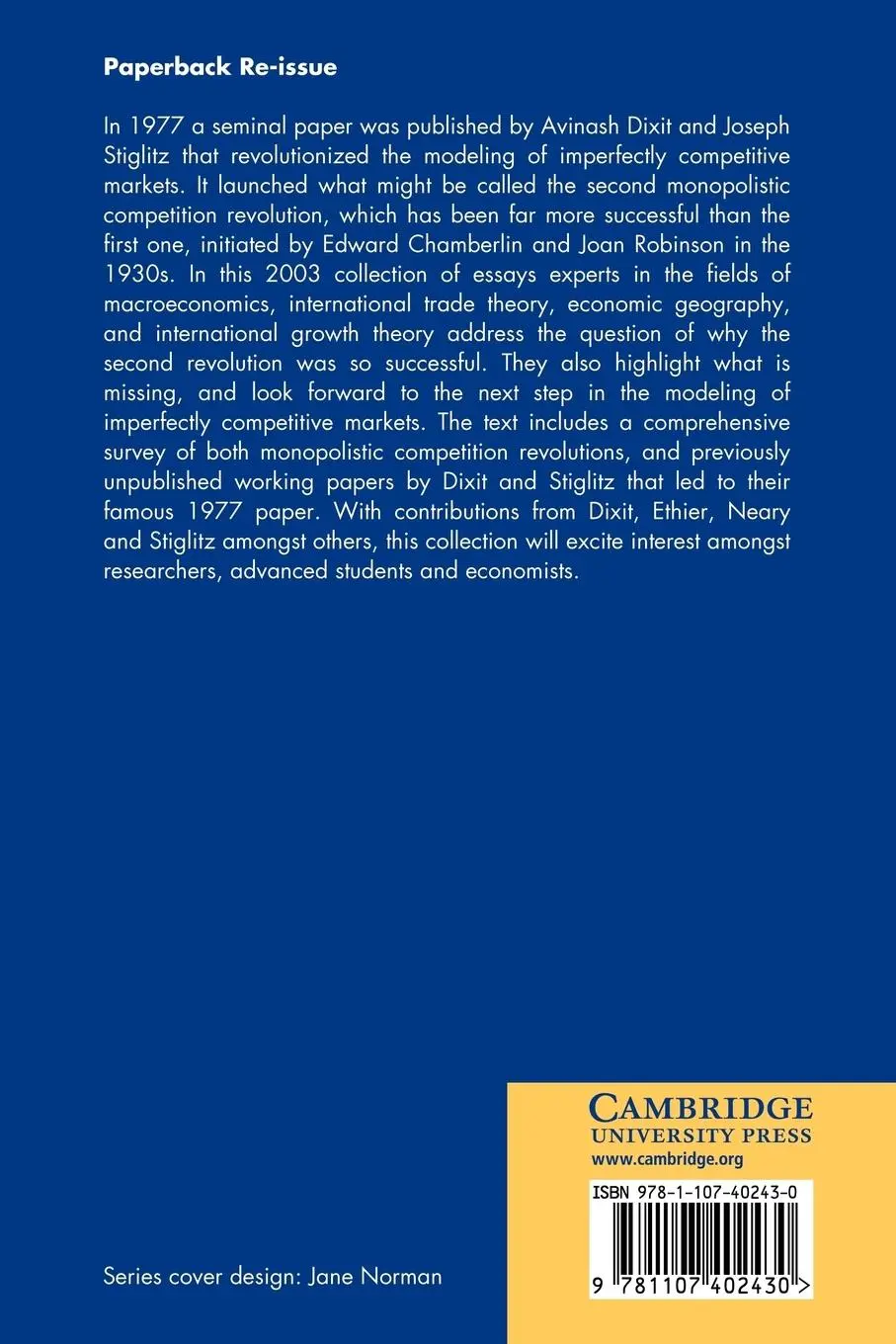 Rückseite: 9781107402430 | The Monopolistic Competition Revolution in Retrospect | Taschenbuch