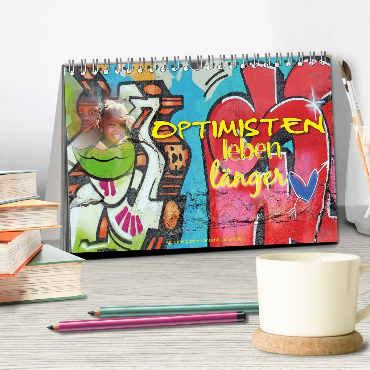 Bild: 9783457532430 | Optimisten leben länger (Tischkalender 2026 DIN A5 quer), CALVENDO...