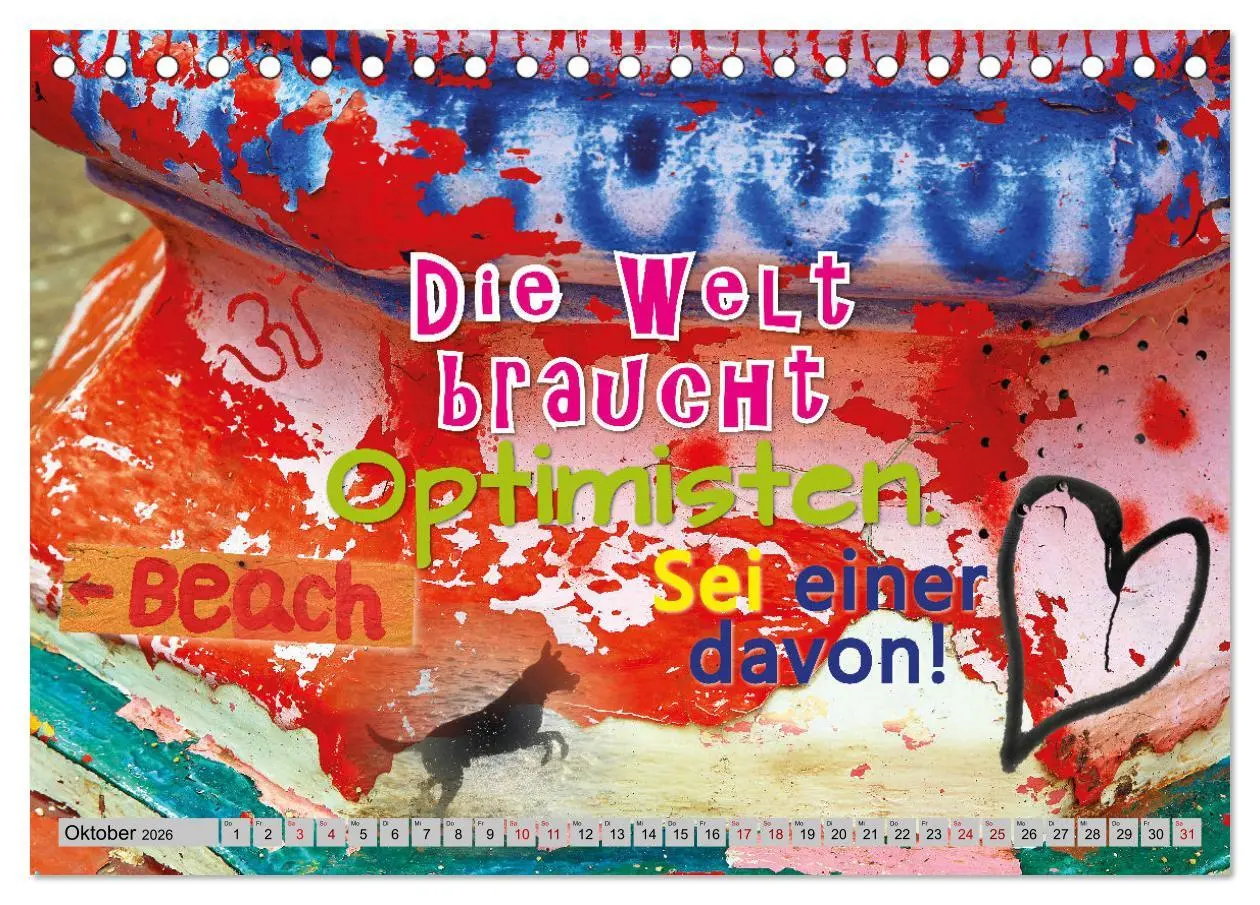 Bild: 9783457532430 | Optimisten leben länger (Tischkalender 2026 DIN A5 quer), CALVENDO...