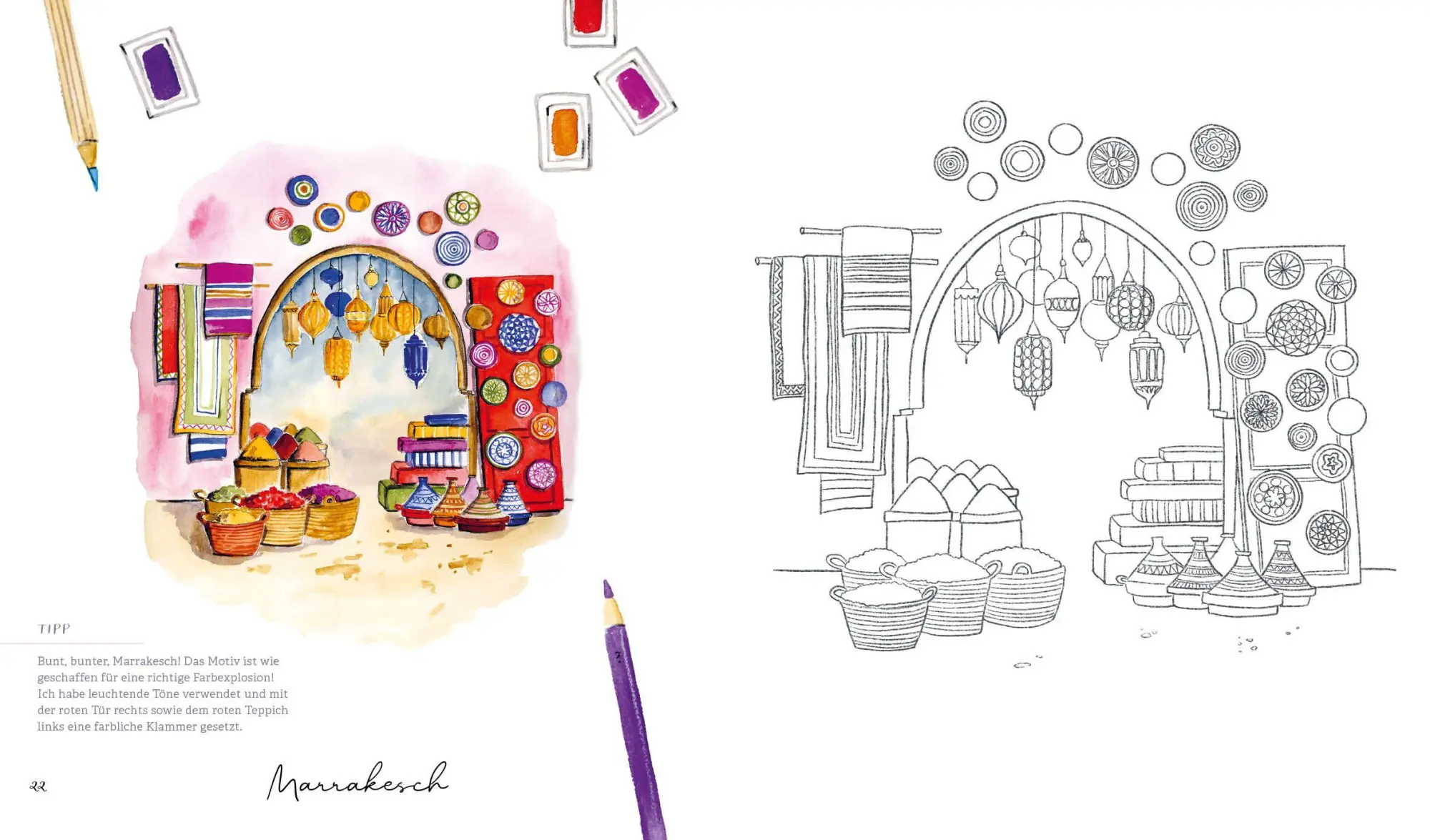 Bild: 9783745932430 | Colour in the city - Mein urbanes Ausmalbuch | Ulrike Steffen | Buch