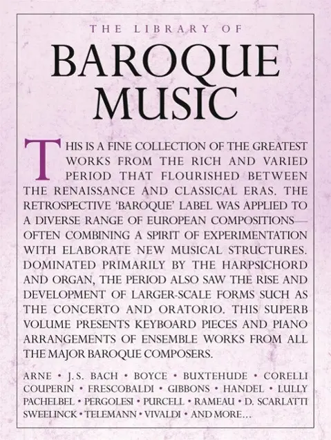 Cover: 9781783052530 | The Library Of Baroque Music | Hal Leonard Publishing Corporation