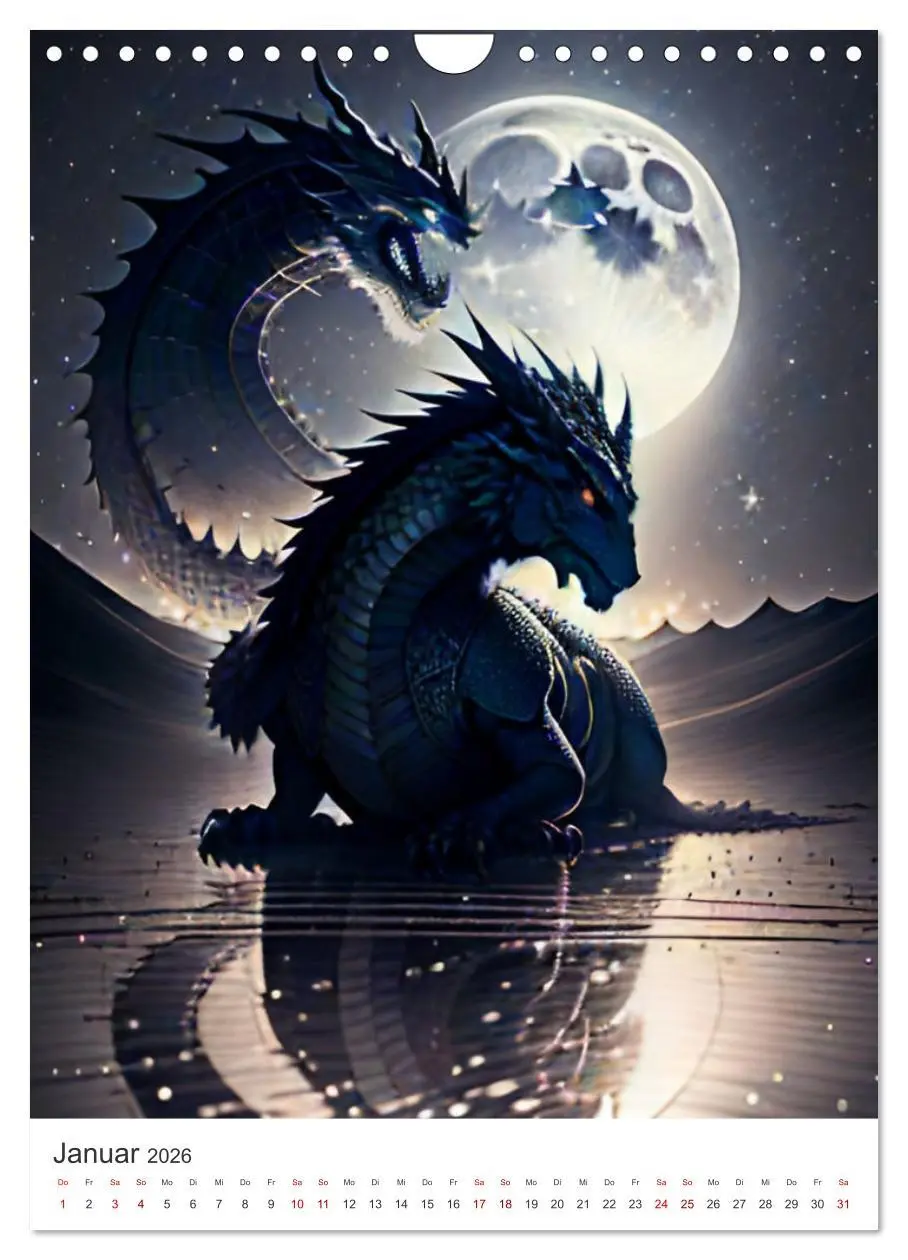 Bild: 9783516302530 | Die Magie der Drachen - Mystisches und Schauriges (Wandkalender...