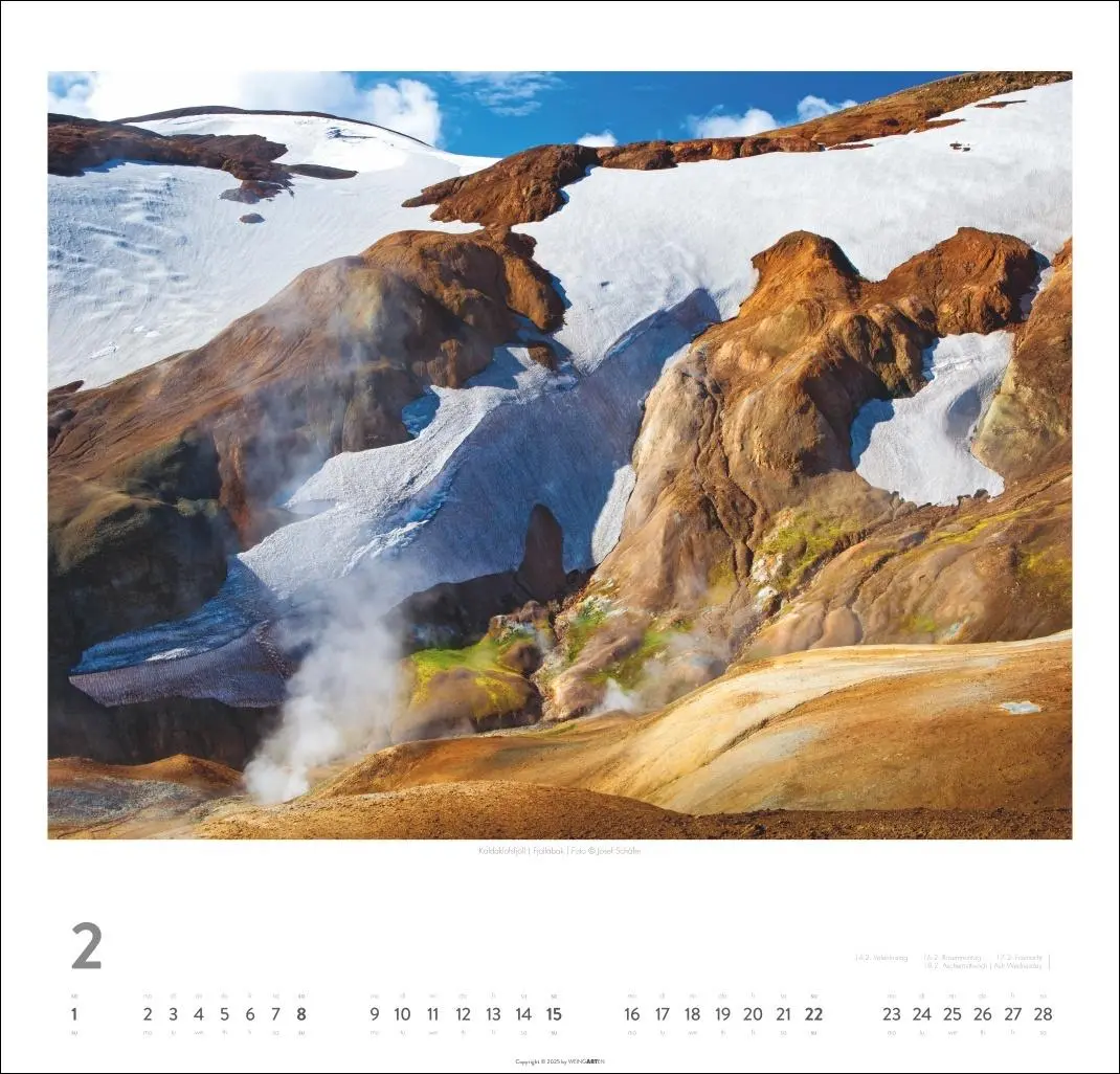 Bild: 9783839902530 | Island Kalender 2026 - Insel aus Feuer und Eis | Josef Schäfer | 14 S.