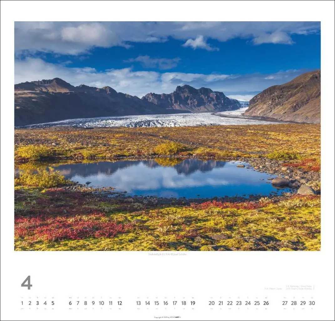 Bild: 9783839902530 | Island Kalender 2026 - Insel aus Feuer und Eis | Josef Schäfer | 14 S.