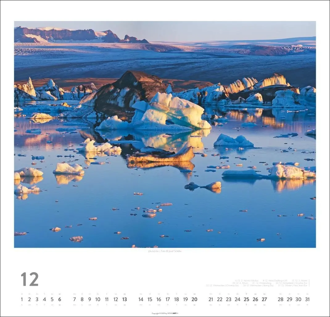 Bild: 9783839902530 | Island Kalender 2026 - Insel aus Feuer und Eis | Josef Schäfer | 14 S.