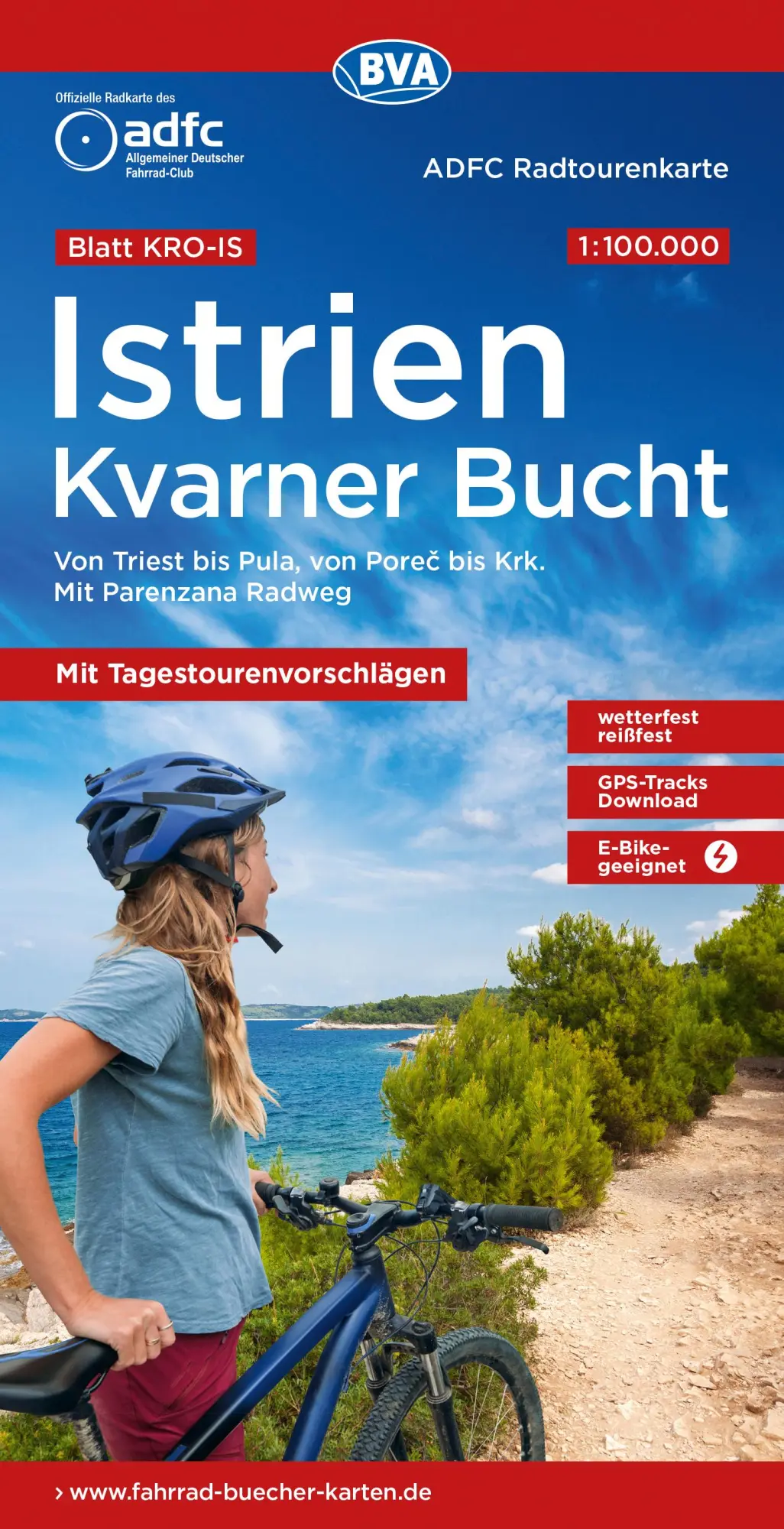 Cover: 9783969902530 | ADFC-Radtourenkarte KRO-IS Istrien Kvarner Bucht, mit...