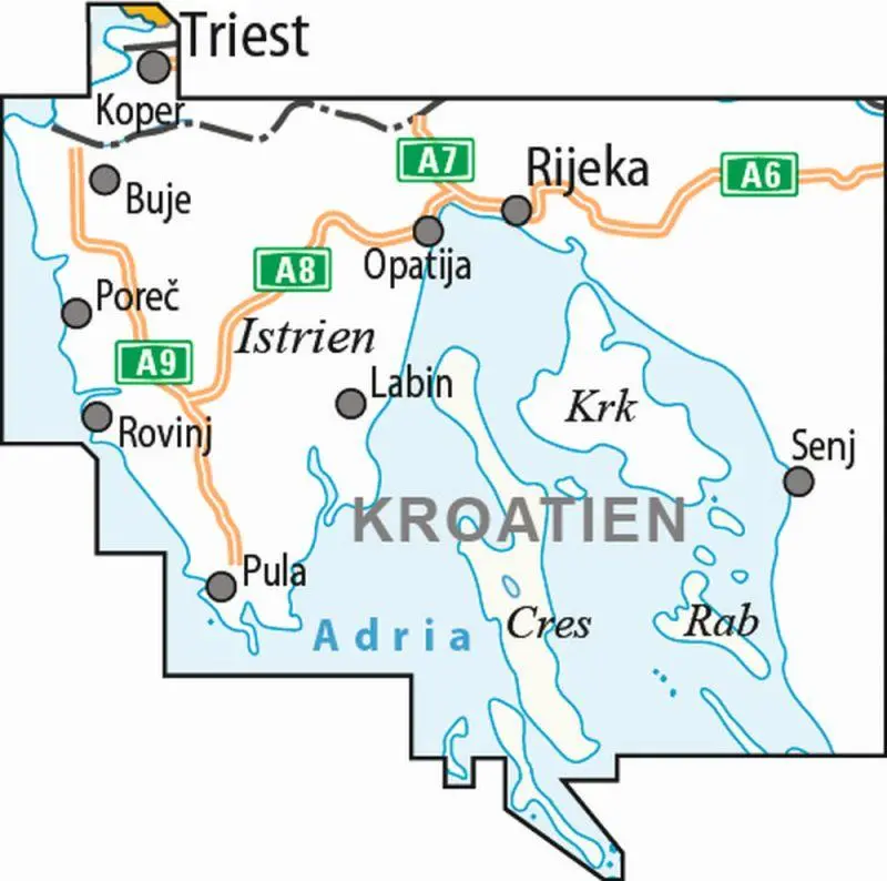 Bild: 9783969902530 | ADFC-Radtourenkarte KRO-IS Istrien Kvarner Bucht, mit...