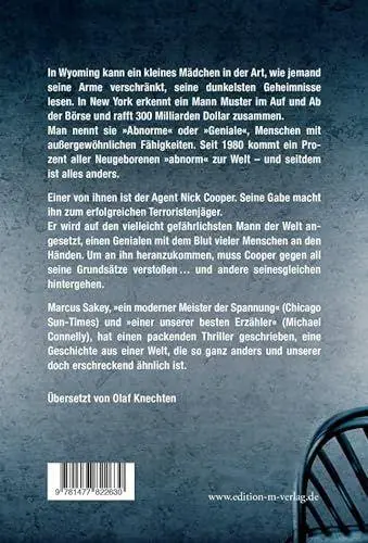 Rückseite: 9781477822630 | Die Abnormen | Marcus Sakey | Taschenbuch | Die Abnormen | 508 S.